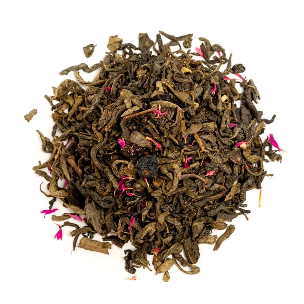 Maraschino és keserűmandula zöld tea Kína (kínai sárkány). 100g