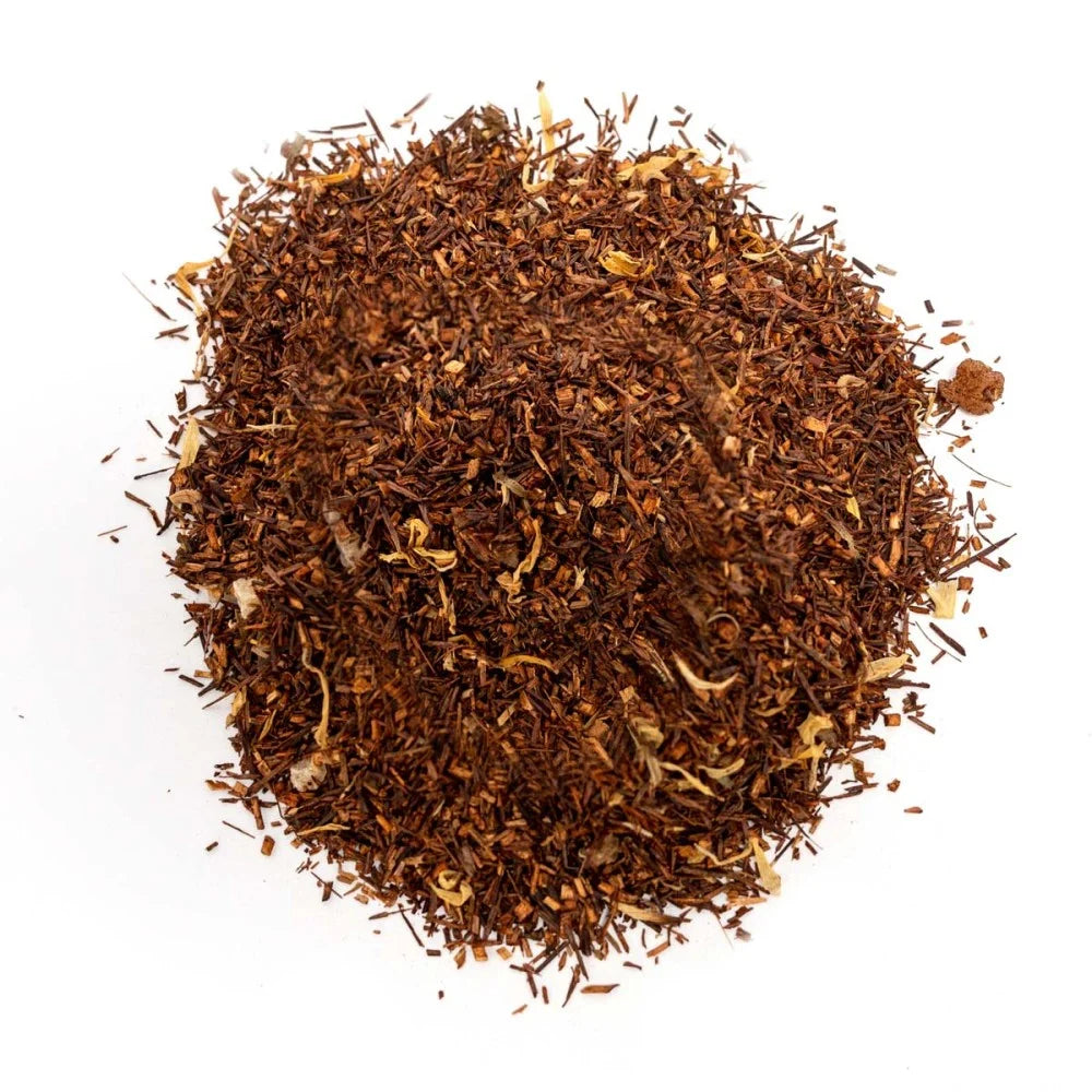 Rooibos Peach & Mango – Gyümölcsös vörös tea, koffeinmentes. 100g